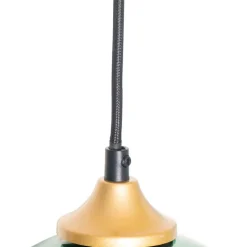 QAZQA Pendelleuchten|Wohnzimmerlampen*Hängelampe Messing mit blauem und grünem Glas 8 Lichter - Sandra