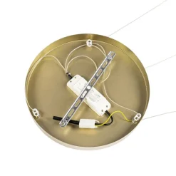 QAZQA Led-Pendelleuchten|Pendelleuchten*Hängelampe Messing rund inkl. LED 3-Stufen dimmbar 3-Licht - Lyani