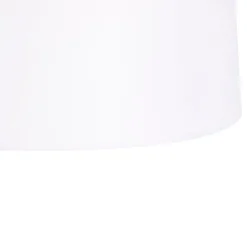 QAZQA Pendelleuchten|Wohnzimmerlampen*Hängelampe mit Leinenschirm weiß 35 cm - Blitz I Stahl