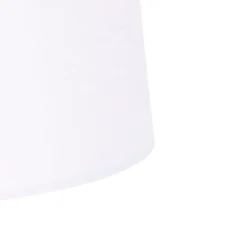 QAZQA Pendelleuchten|Wohnzimmerlampen*Hängelampe mit Leinenschirm weiß 35 cm - Blitz I schwarz