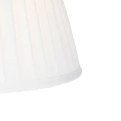 QAZQA Pendelleuchten|Wohnzimmerlampen*Hängelampe mit plissiertem Schirm 35cm creme - Blitz I schwarz