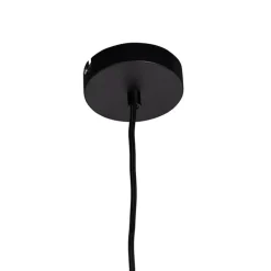 QAZQA Pendelleuchten|Wohnzimmerlampen*Hängelampe mit Veloursschirm schwarz mit Gold 50 cm - Combi