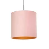 QAZQA Pendelleuchten|Wohnzimmerlampen*Hängelampe mit Veloursschirm rosa mit Gold 40 cm - Combi