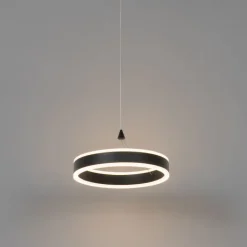 QAZQA Küchenlampen|Led-Pendelleuchten*Hängelampe schwarz 30 cm inkl. LED 3-stufig dimmbar - Lyani