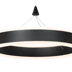 QAZQA Küchenlampen|Led-Pendelleuchten*Hängelampe schwarz 30 cm inkl. LED 3-stufig dimmbar - Lyani