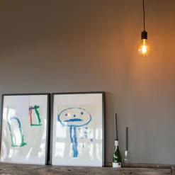 QAZQA Leuchten Ohne Schirm|Pendelleuchten*Hängelampe schwarz 1-flammig - Cavalux