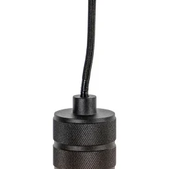 QAZQA Leuchten Ohne Schirm|Pendelleuchten*Hängelampe schwarz 1-flammig - Cavalux