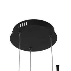 QAZQA Schlafzimmerlampen|Küchenlampen*Hängelampe schwarz inkl. LED 3-stufig dimmbar 3-flammig - Anello