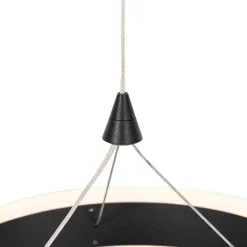 QAZQA Schlafzimmerlampen|Küchenlampen*Hängelampe schwarz länglich inkl. LED 3-stufig dimmbar 3-Licht - Lyani