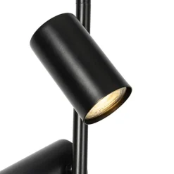 QAZQA Schlafzimmerlampen|Küchenlampen*Hängelampe schwarz mit Fußschalter 3 Lichter - Jeana Luxe