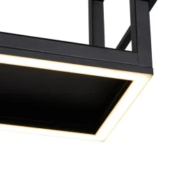 QAZQA Küchenlampen|Esszimmerlampen*Hängelampe schwarz mit Gestell inkl. LED 3-stufig dimmbar - Cage Rack