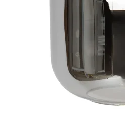 QAZQA Schlafzimmerlampen|Küchenlampen*Hängelampe schwarz mit Gold und Rauchglas inkl. 3 PUCC - Zuzanna