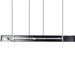 QAZQA Pendelleuchten|Wohnzimmerlampen*Hängelampe schwarz mit Gold und Rauchglas inkl. 4 PUCC - Zuzanna