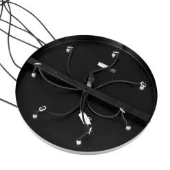 QAZQA Pendelleuchten|Esszimmerlampen*Hängelampe schwarz mit goldener Innenausstattung 7-flammig - Crooked Cluster