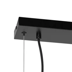 QAZQA Pendelleuchten|Wohnzimmerlampen*Hängelampe schwarz mit Opalglas 8-flammig länglich - Uvas