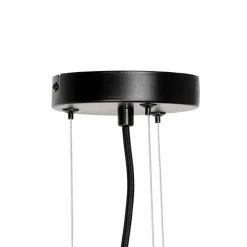 QAZQA Pendelleuchten|Wohnzimmerlampen*Hängelampe schwarz mit Rauch und klarem Glas 13 Lichter - Bonnie