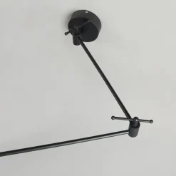 QAZQA Pendelleuchten|Wohnzimmerlampen*Hängelampe schwarz mit Schirm 35 cm hellgrau verstellbar - Blitz I