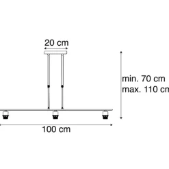 QAZQA Leuchten Ohne Schirm|Pendelleuchten*Hängelampe schwarz ohne Schirm - Combi 3 Deluxe