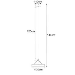QAZQA Led-Pendelleuchten|Pendelleuchten*Hängelampe Stahl 30 cm inkl. LED 3-stufig dimmbar - Lyani