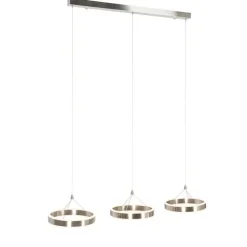 QAZQA Schlafzimmerlampen|Küchenlampen*Hängelampe Stahl länglich inkl. LED 3-Stufen dimmbar 3-Licht - Lyani