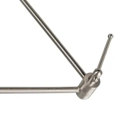 QAZQA Pendelleuchten|Esszimmerlampen*Hängelampe Stahl mit zwei Lampenschirmen 35 cm weiß verstellbar - Blitz II