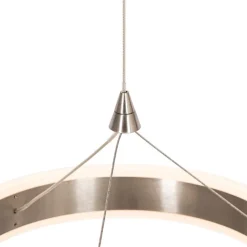 QAZQA Schlafzimmerlampen|Küchenlampen*Hängelampe Stahl rund inkl. LED 3-Stufen dimmbar 3-Licht - Lyani