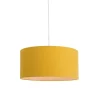 QAZQA Pendelleuchten|Wohnzimmerlampen*Hängelampe weiß mit gelbem Schirm 50 cm - Combi 1