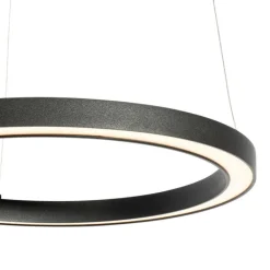 QAZQA Professional Led-Pendelleuchten|Pendelleuchten*Hängeleuchte schwarz 40cm inkl. LED 3-stufig dimmbar - Girello