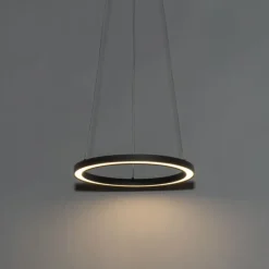 QAZQA Professional Led-Pendelleuchten|Pendelleuchten*Hängeleuchte schwarz 40cm inkl. LED 3-stufig dimmbar - Girello