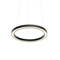 QAZQA Professional Led-Pendelleuchten|Pendelleuchten*Hängeleuchte schwarz 40cm inkl. LED 3-stufig dimmbar - Girello