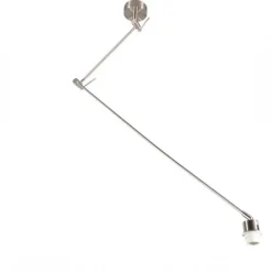 QAZQA Leuchten Ohne Schirm|Pendelleuchten*Hängeleuchte Stahl ohne Schirm verstellbar - Blitz I