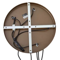 QAZQA Pendelleuchten*Hotel Chic Hängelampe Dunkelbronze mit bernsteinfarbenem Glas 5-flammig - Stavelot