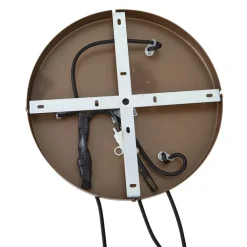 QAZQA Pendelleuchten|Wohnzimmerlampen*Hotel Chic Hängelampe Dunkelbronze mit bernsteinfarbenem Glas 3-flammig - Stavelot