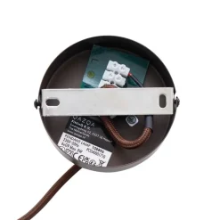 QAZQA Schlafzimmerlampen|Küchenlampen*Hotel Chic Hängelampe Dunkelbronze mit Bronzeglas 6-Licht - Monaco