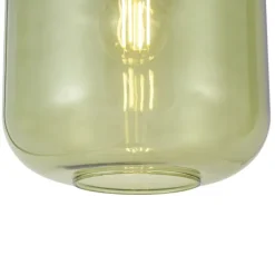 QAZQA Schlafzimmerlampen|Küchenlampen*Hotel Chic Stehleuchte Schwarz und Gold mit grünem Glas - Zuzanna