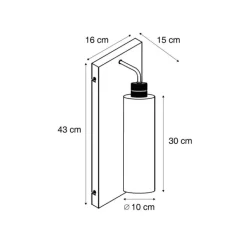 QAZQA Schlafzimmerlampen|Wohnzimmerlampen*Hotel Chic Wandleuchte Dunkelbronze mit bernsteinfarbenem Glas - Stavelot