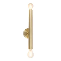 QAZQA Wandleuchten|Wohnzimmerlampen*Hotel Chic Wandleuchte Gold 2-flammig - Tubi