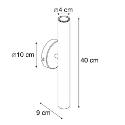 QAZQA Wandleuchten|Wohnzimmerlampen*Hotel Chic Wandleuchte Gold 2-flammig - Tubi