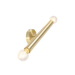 QAZQA Wandleuchten|Wohnzimmerlampen*Hotel Chic Wandleuchte Gold 2-flammig - Tubi
