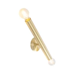 QAZQA Wandleuchten|Wohnzimmerlampen*Hotel Chic Wandleuchte Gold 2-flammig - Tubi
