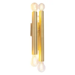 QAZQA Schlafzimmerlampen|Küchenlampen*Hotel Chic Wandleuchte Gold 6-flammig - Tubi