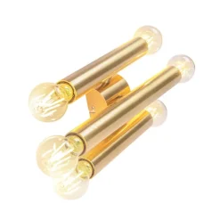 QAZQA Schlafzimmerlampen|Küchenlampen*Hotel Chic Wandleuchte Gold 6-flammig - Tubi