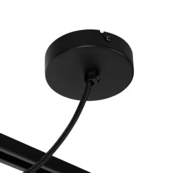 QAZQA Schlafzimmerlampen|Küchenlampen*I Stromversorgung mit runder Montageplatte für 1-Phasenschiene schwarz - Iconic