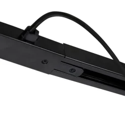 QAZQA Schlafzimmerlampen|Küchenlampen*I Stromversorgung mit runder Montageplatte für 1-Phasenschiene schwarz - Iconic