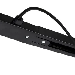 QAZQA Schlafzimmerlampen|Küchenlampen*I Stromversorgung mit runder Montageplatte für 1-Phasenschiene schwarz - Iconic