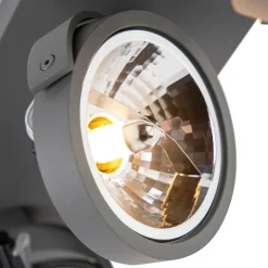 QAZQA Deckenstrahler|Aufbaustrahler*Industrial spot grau verstellbar 3-flammig - Go