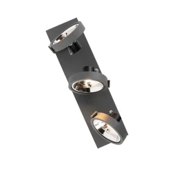 QAZQA Deckenstrahler|Aufbaustrahler*Industrial spot grau verstellbar 3-flammig - Go