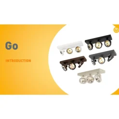 QAZQA Deckenstrahler|Aufbaustrahler*Industrial spot grau verstellbar 3-flammig - Go