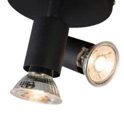 QAZQA Deckenstrahler|Aufbaustrahler*Industrial Spot schwarz kippbar rund - Jeany 2