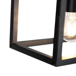 QAZQA Pendelleuchten|Wohnzimmerlampen*Industrie Hängelampe Schwarz 4-flammig - Cage 4